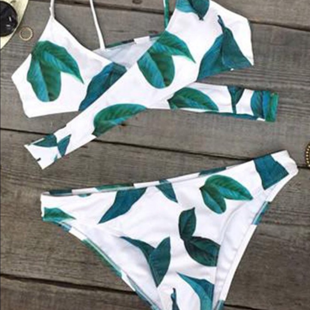Cupshe Palm Leaf Tie Blini Set